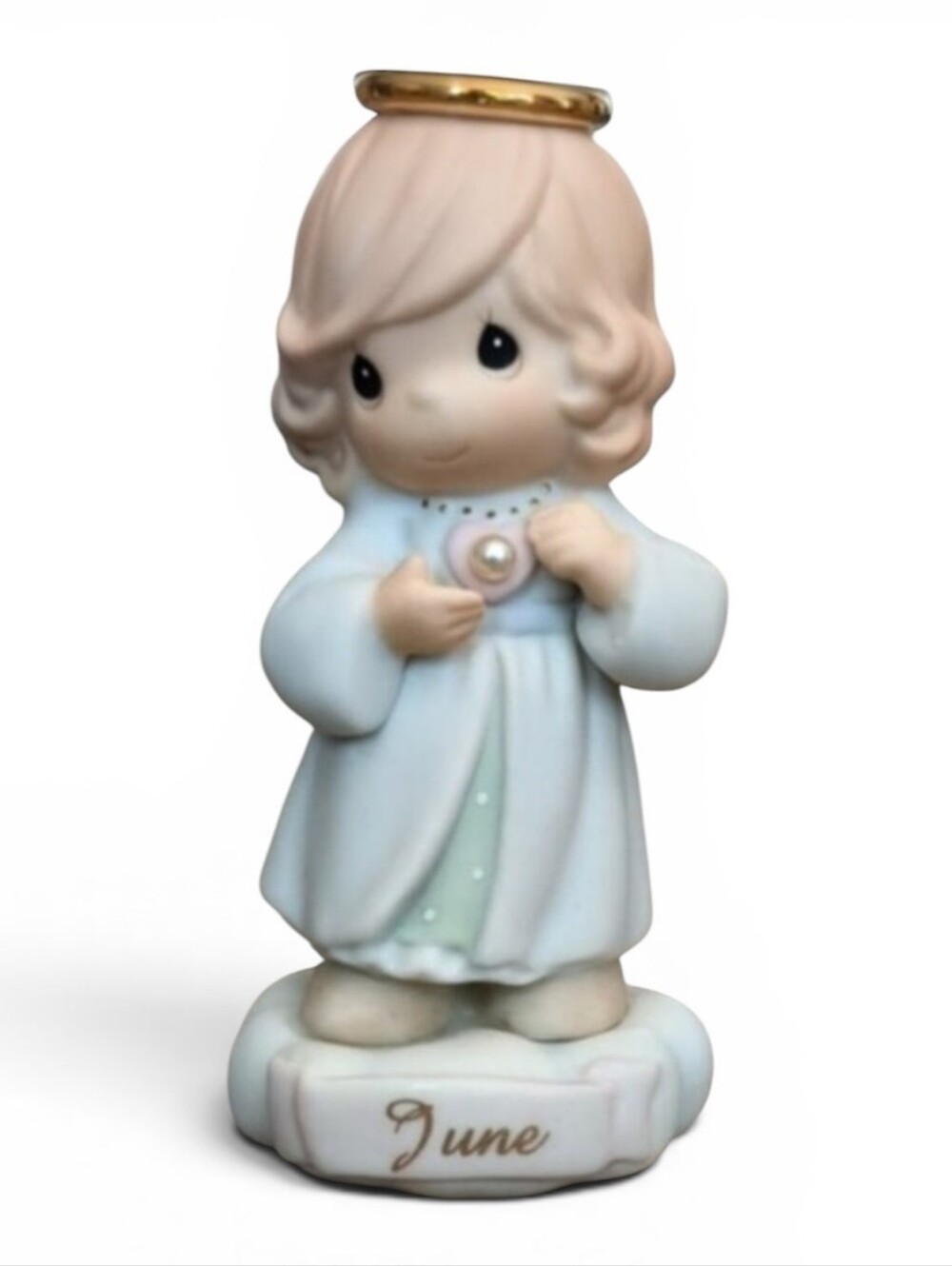 VTG Precious Moments June Birthday Angel Figurine 1996 Enesco